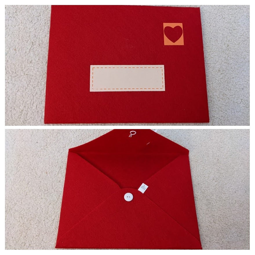 Large Red Flannel Envelope