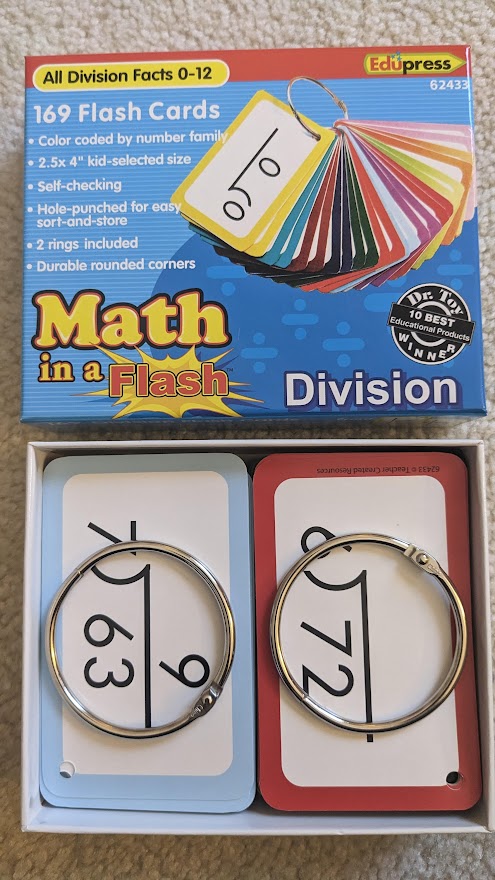 Division flashcards -all cards included