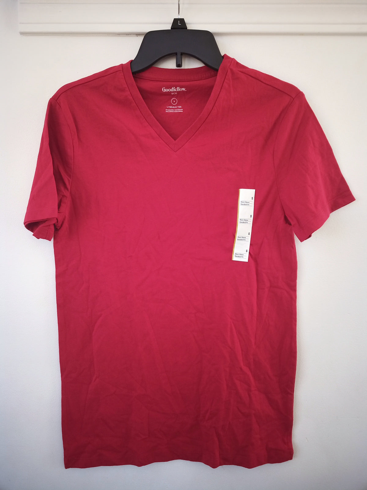 SS Tee - Goodfellow&Co NWT, red - size Teen/Men - S (29-31)