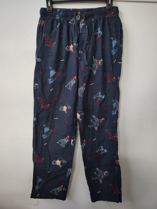 Pajama pants- Sonoma GUC, dk blue, dogs - size Teen/Men - S (29-31)