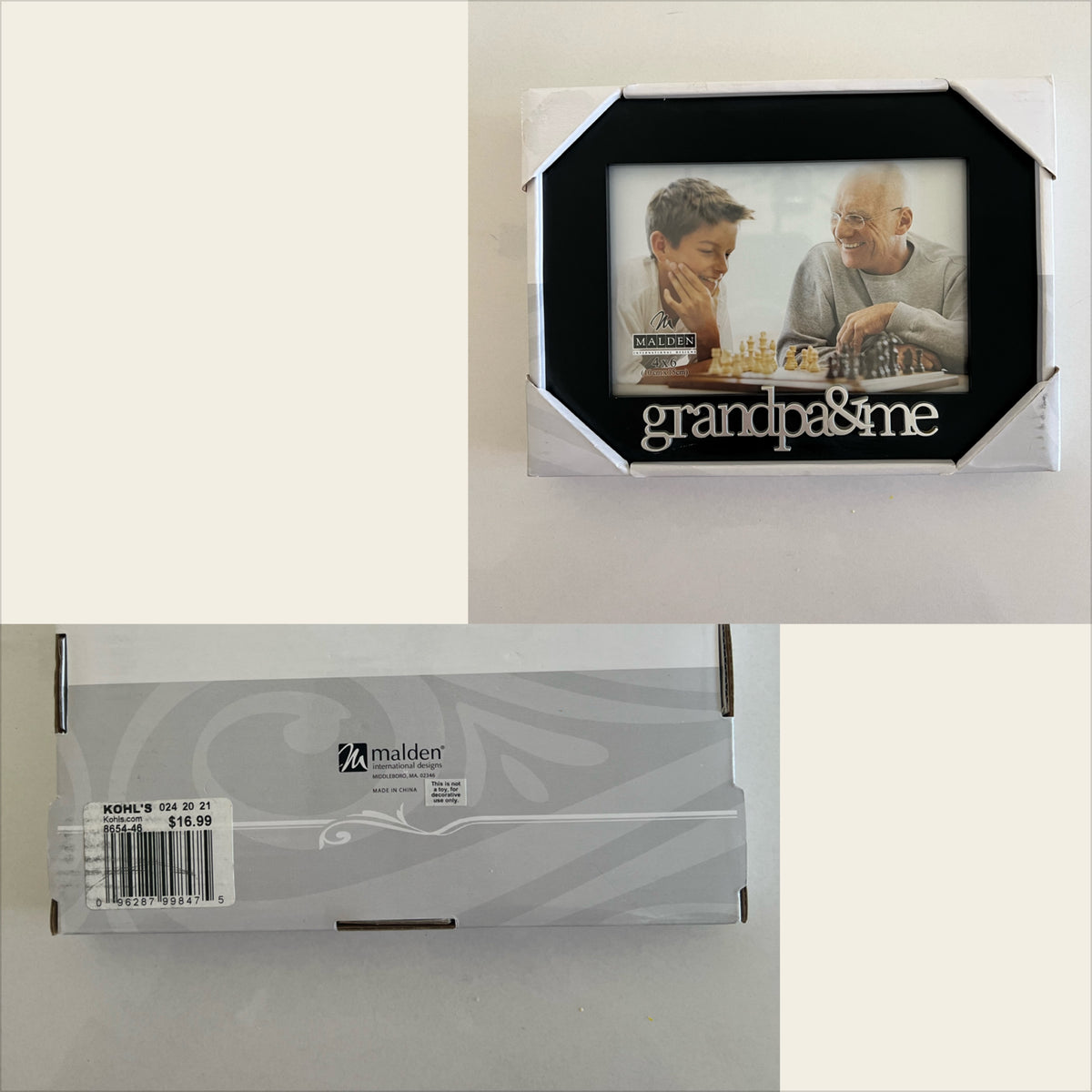Grandpa & me pic frame 2 NEW 4x6 pd $17