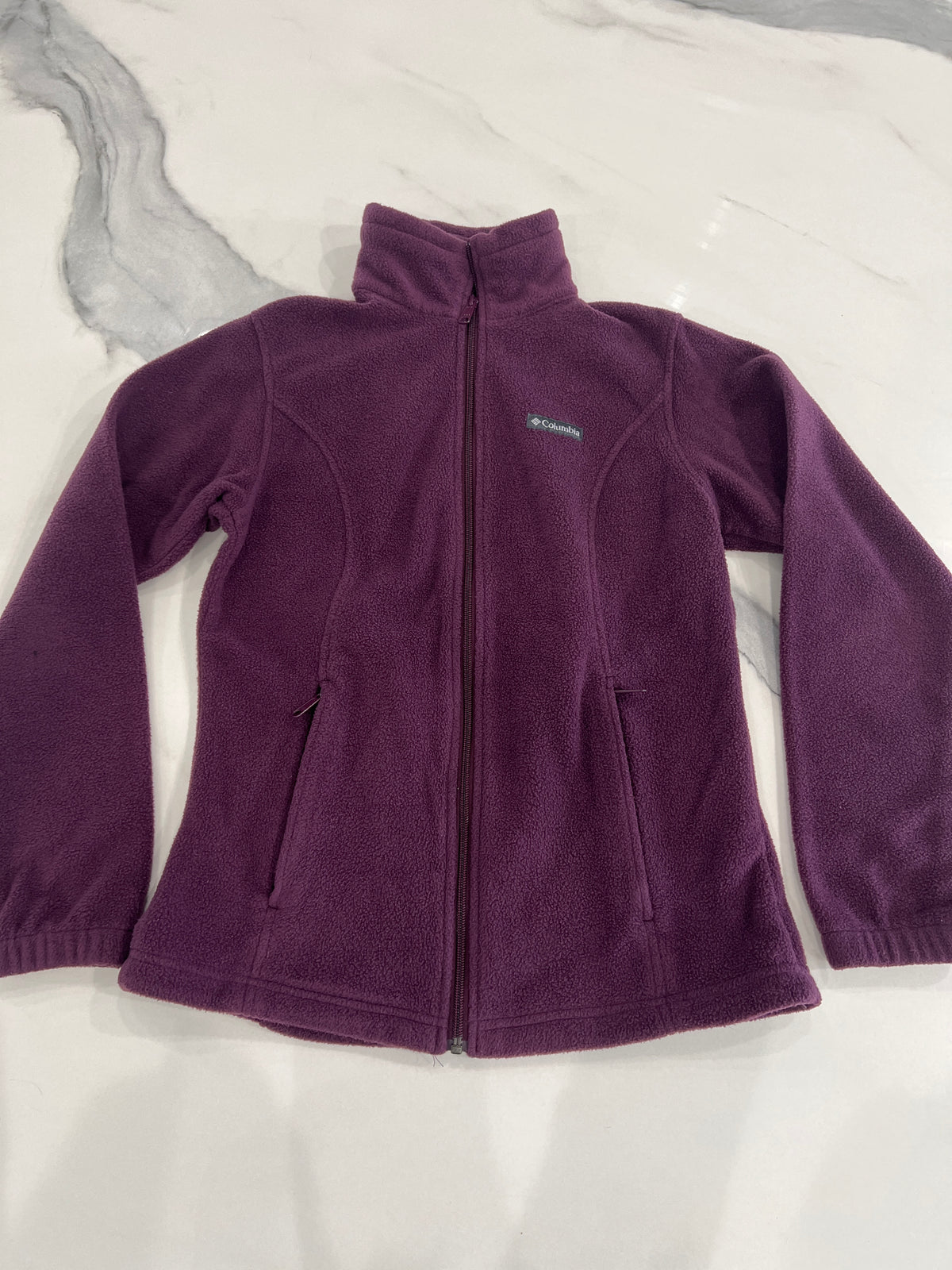 Columbia fleece full zip SzS plum GUC - size Junior - S (3/5)