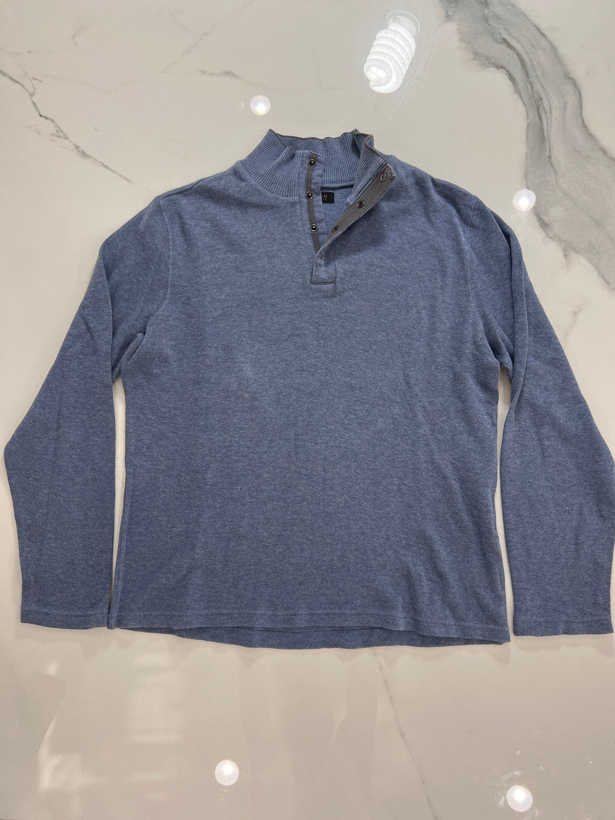 Lachlan pullover sweater Med blue/gray szL EUC - size Teen/Men - L (36-38)
