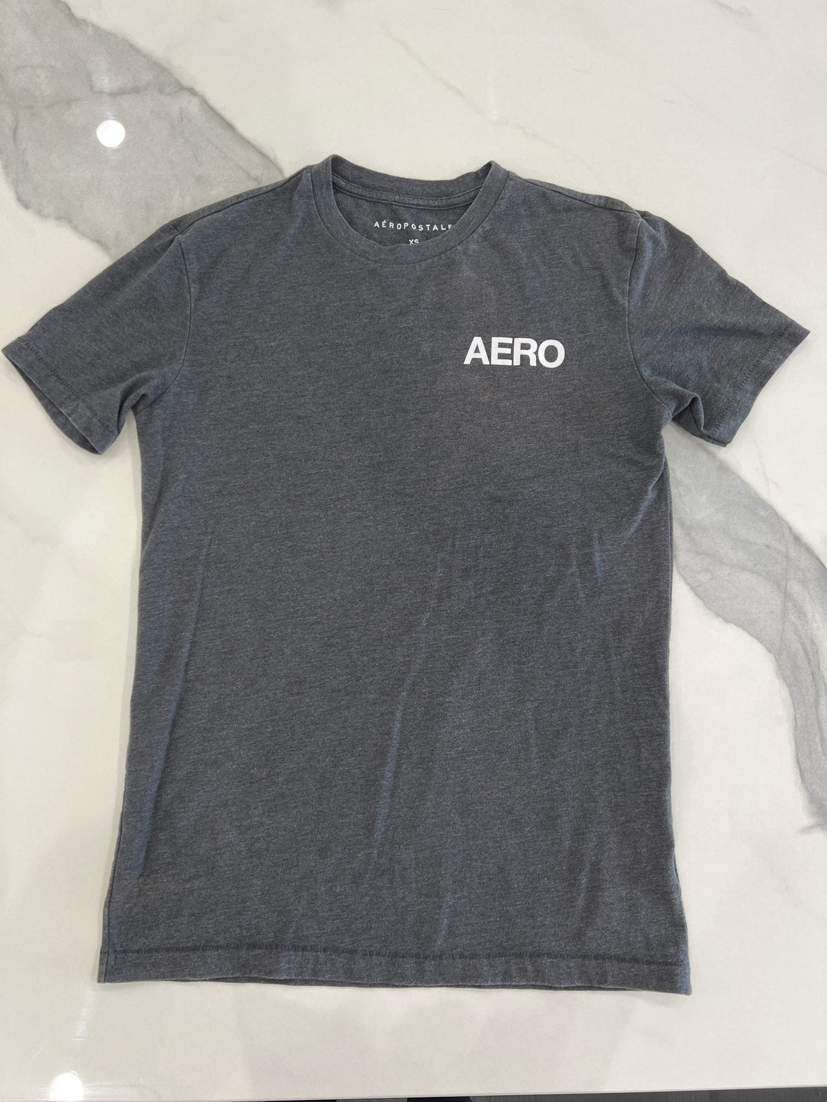 Aeropostale SS shirt Sz XS gray/blk New York - size Teen/Men - XS (26-28)
