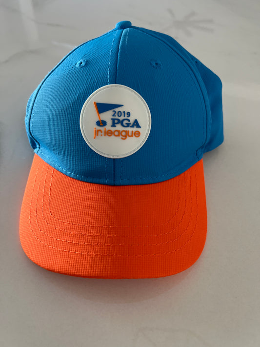 JPGA golf hat blue/orang Like new adjustable