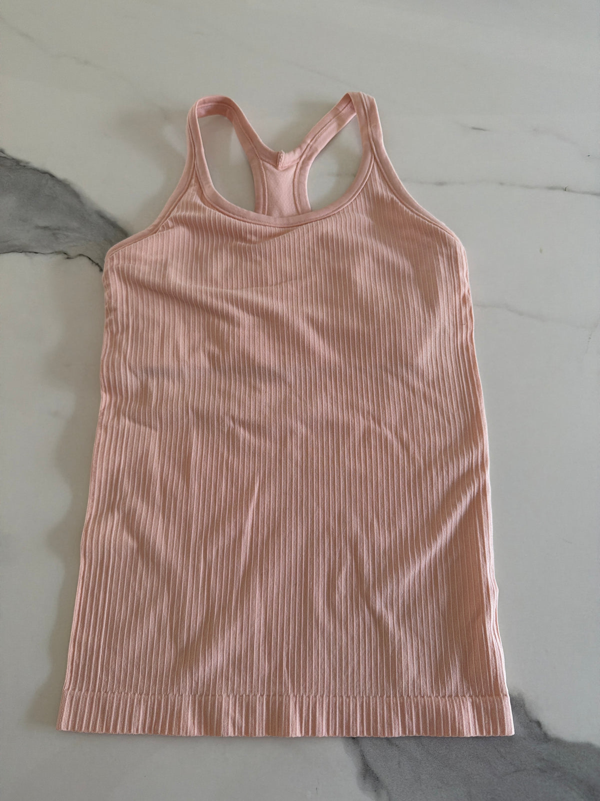 Ribbed racerback tank Top szS pink EUC - size Junior - XS (0/1)