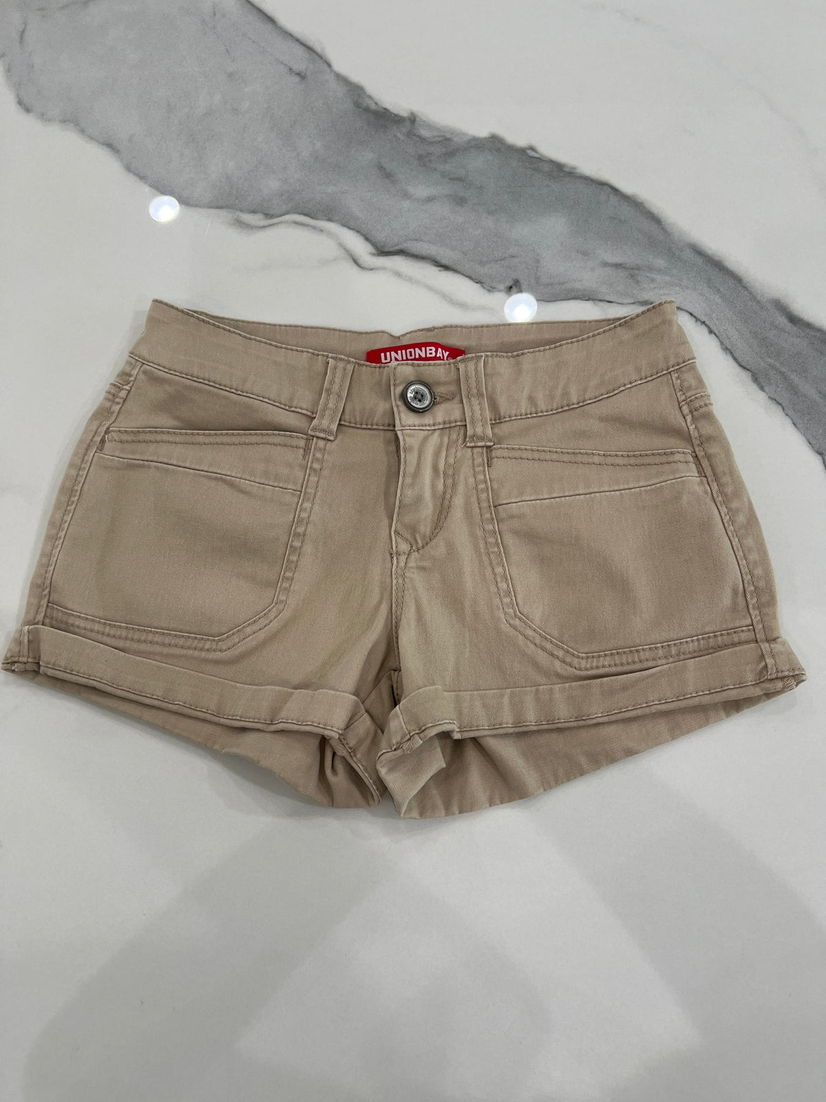 Unionbay sz0 kahki short 0/24W washed not worn - size Junior - XS (0/1)