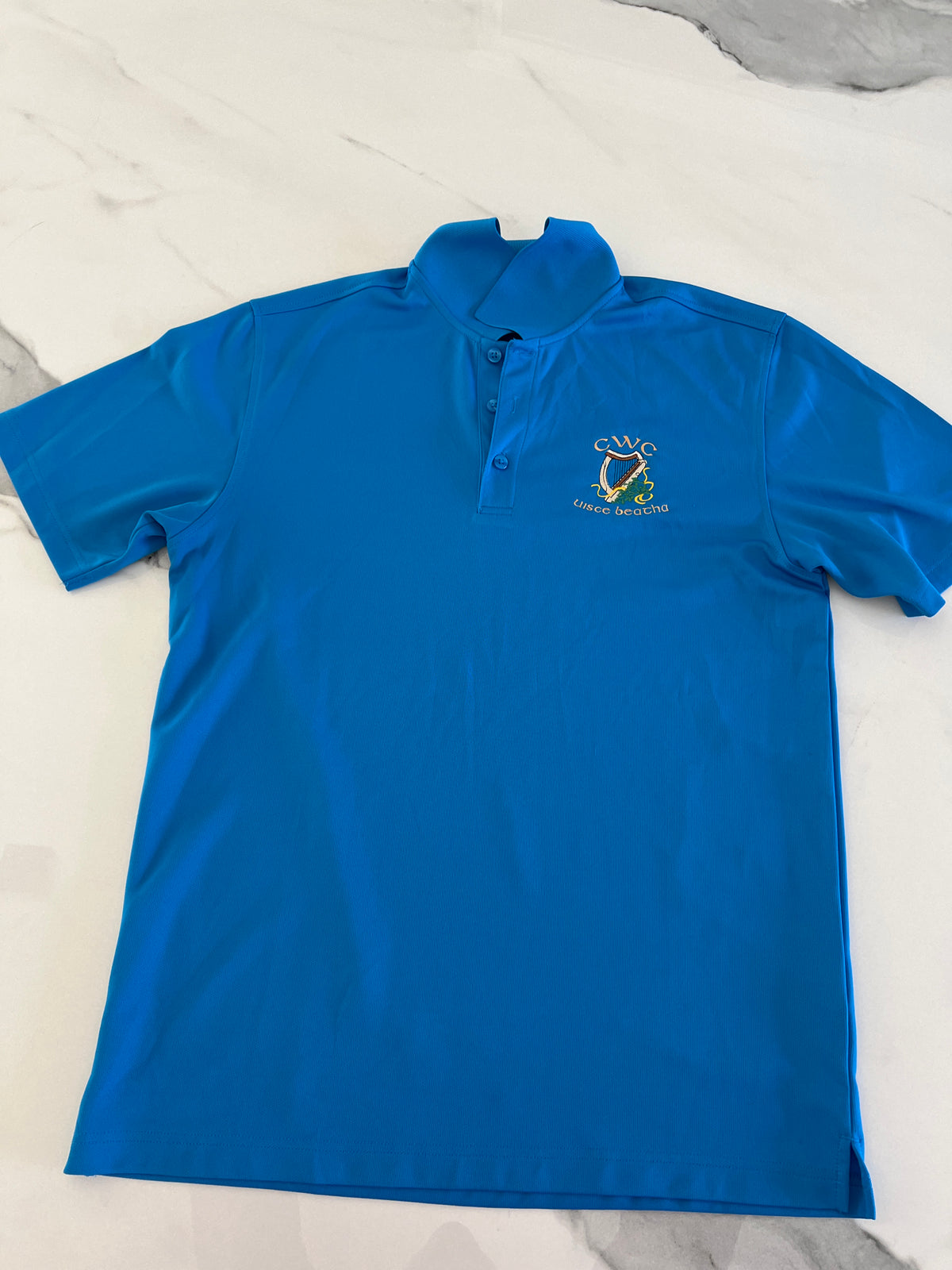 Golf polo blue szM - size Teen/Men - M (32-34)