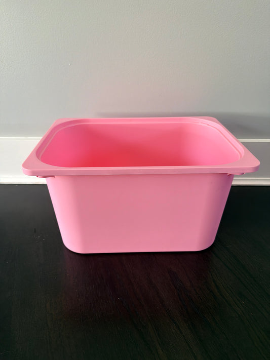 1 ikea trofast pink bin Plastic EUC 8.75H 16L