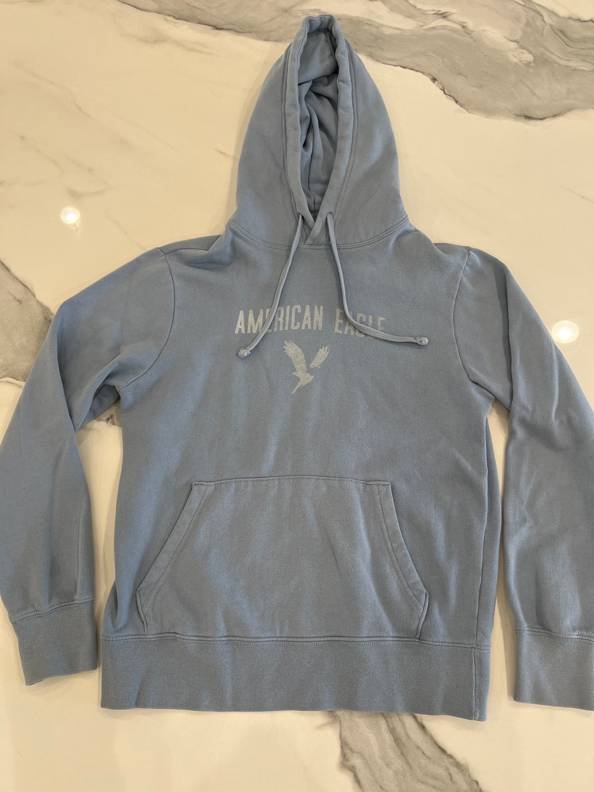 American eagle hoodie Blue szS EUC - size Teen/Men - S (29-31)
