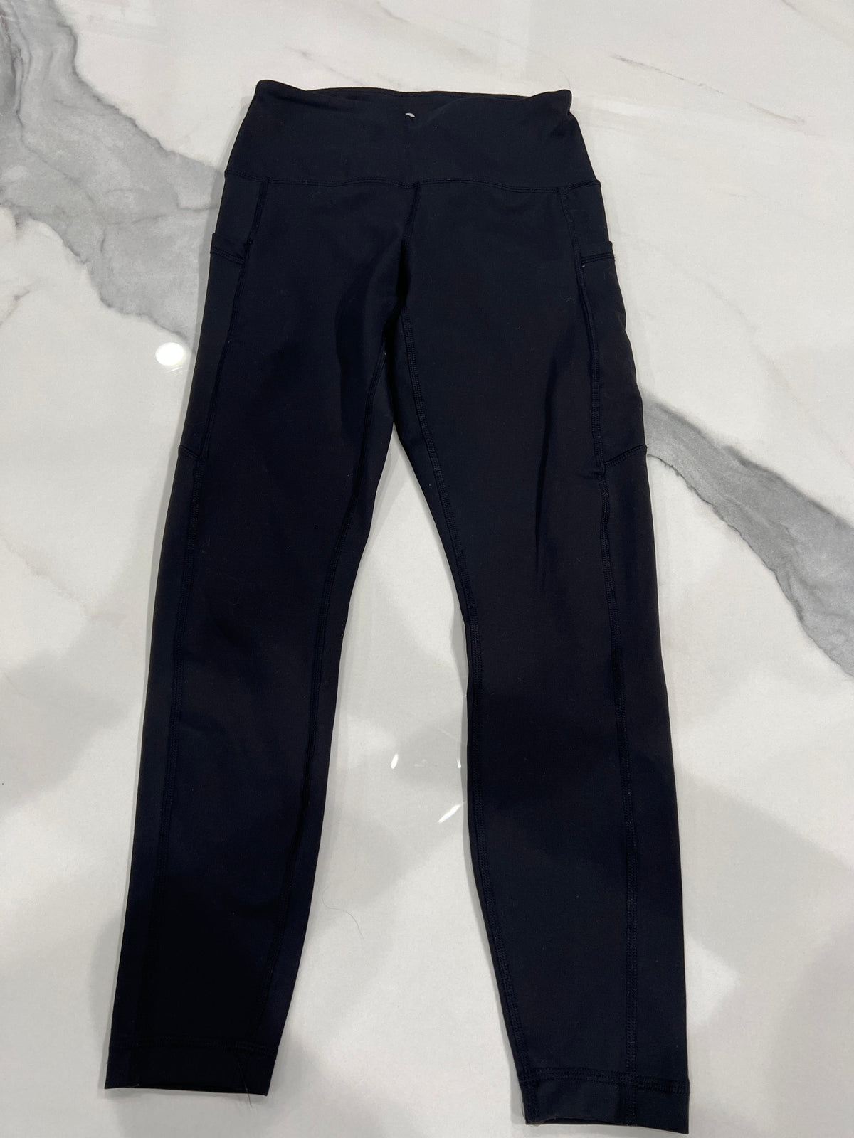 90 degrees 7/8 L black Leggings hip pockets - size Women - S (4/6)