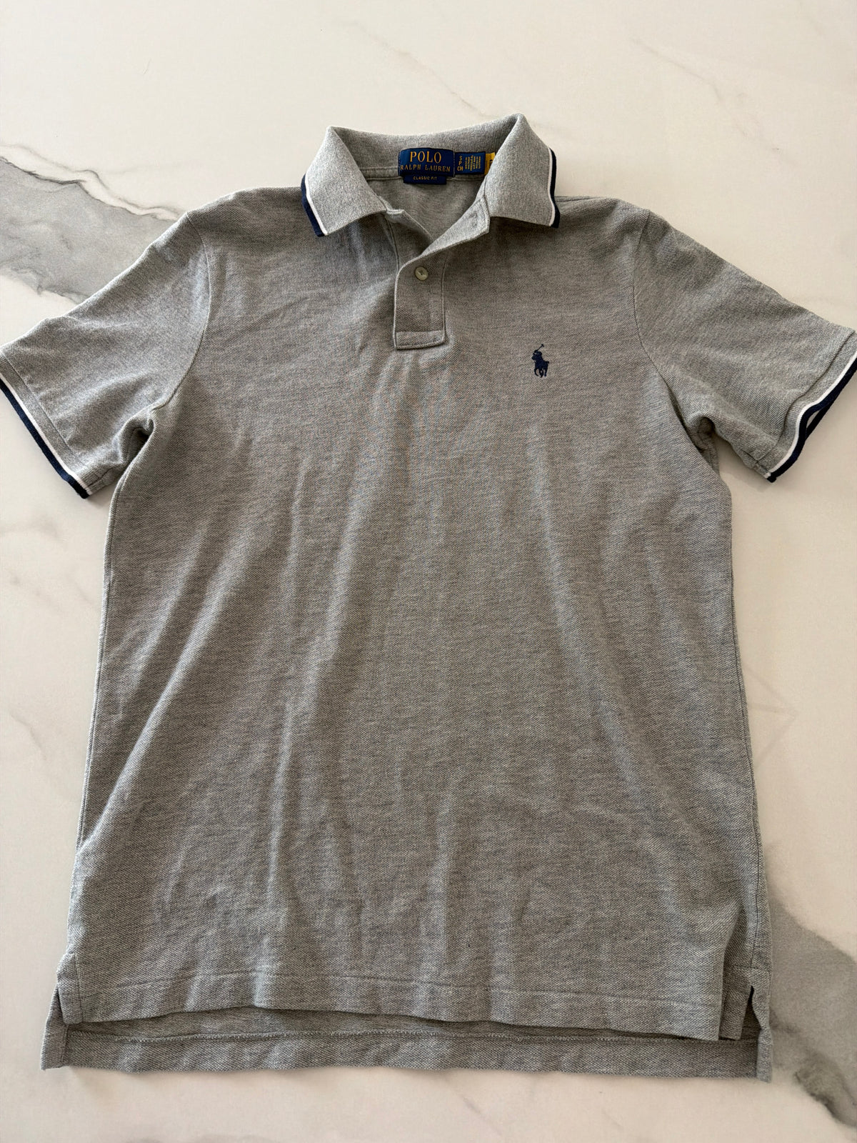 Polo Ralph Lauren SS Golf polo gray pique knt - size Teen/Men - S (29-31)