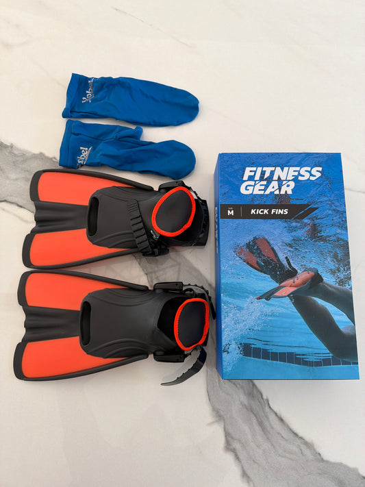 Fitness gear kick fins SzM with a pair of socks
