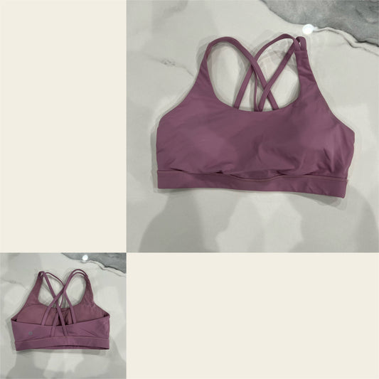 Lululemon energy sports Bra sz8 pink w/cups EUC - size Junior - M (7/9)