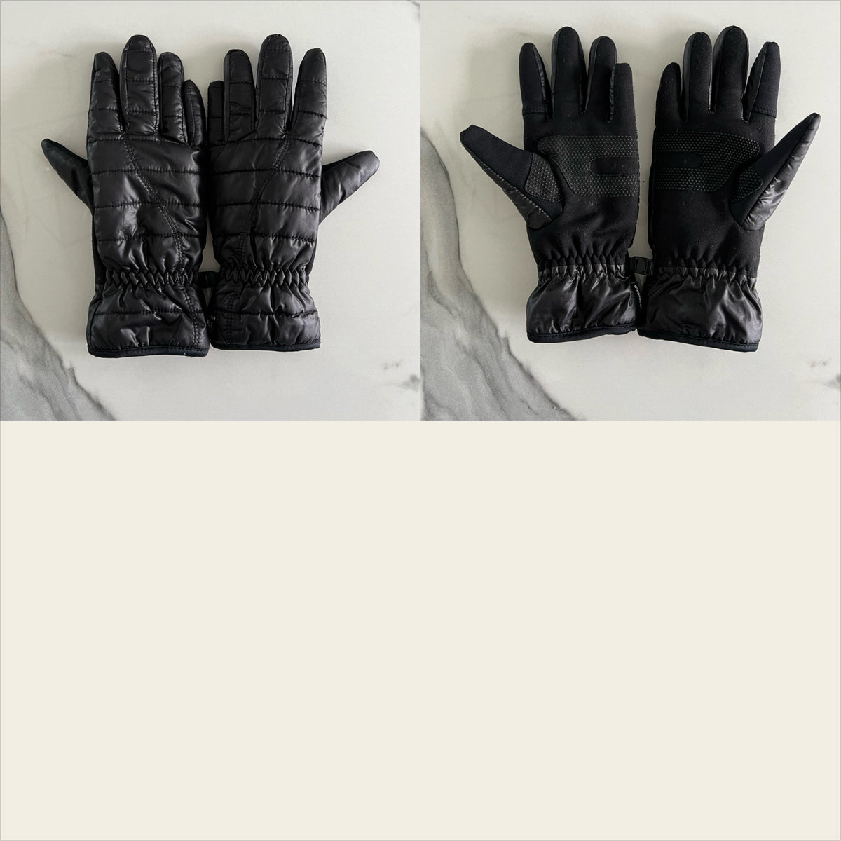 Head gloves Sz AM Quilted not worn