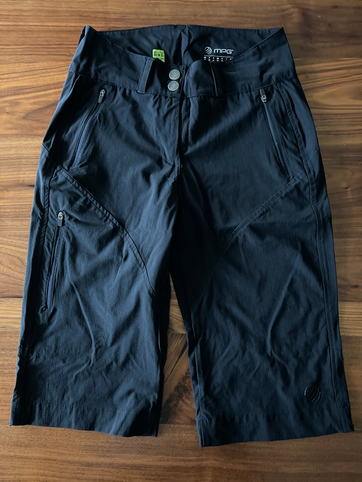 MPG blk strtch nylon Blk capris Hiking szS EC - size Women - S (4/6)
