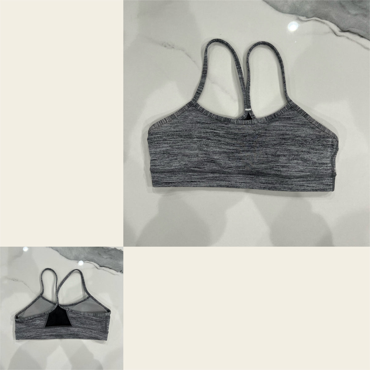 Lululemon Y Flow sports Bra sz8 med hthr gray - size Junior - M (7/9)