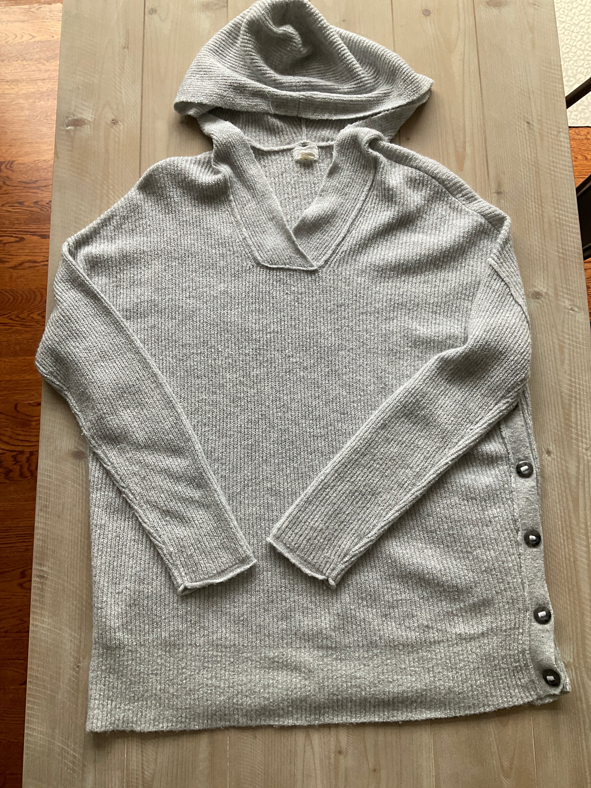 CASLON GREY HOODED SWEATER - size Women - M (8/10)