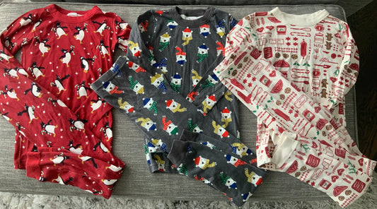 3 pairs hanna Andersson pjs - unisex - size Youth - 12 (L)