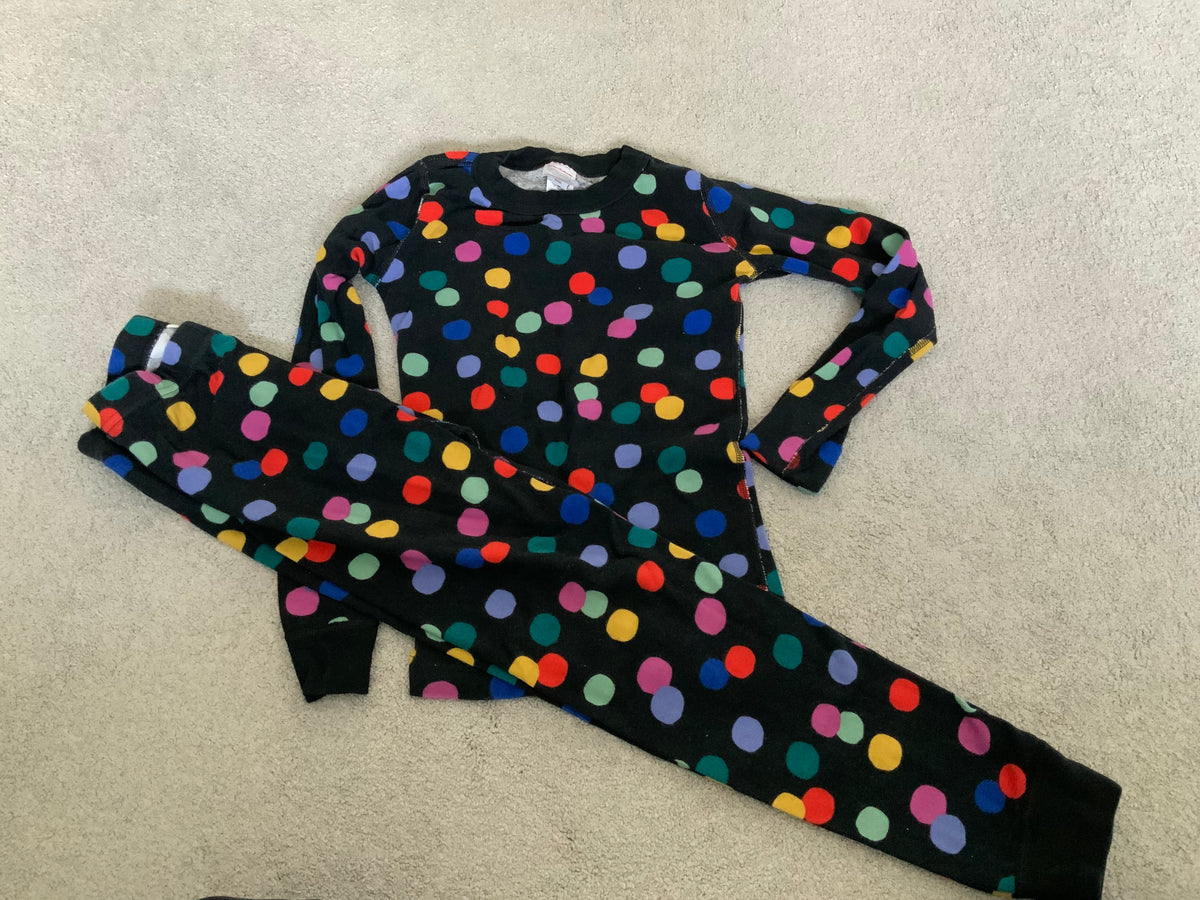 Hannah Andersson black with lights pj - size Youth - 8 (M)