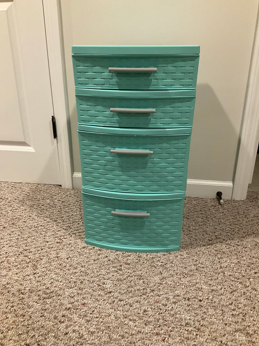 STERILITE STORAGE UNIT AQUA 4 DRAWER