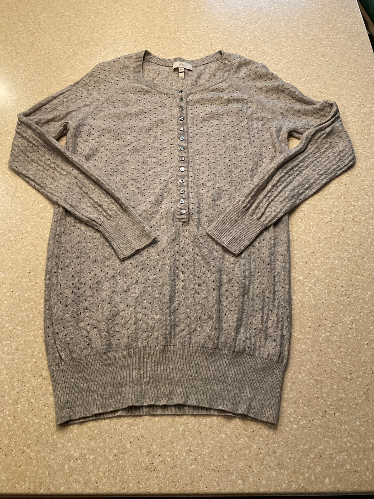 JOIE SWEATER GREY W/BUTTONS - size Women - M (8/10)