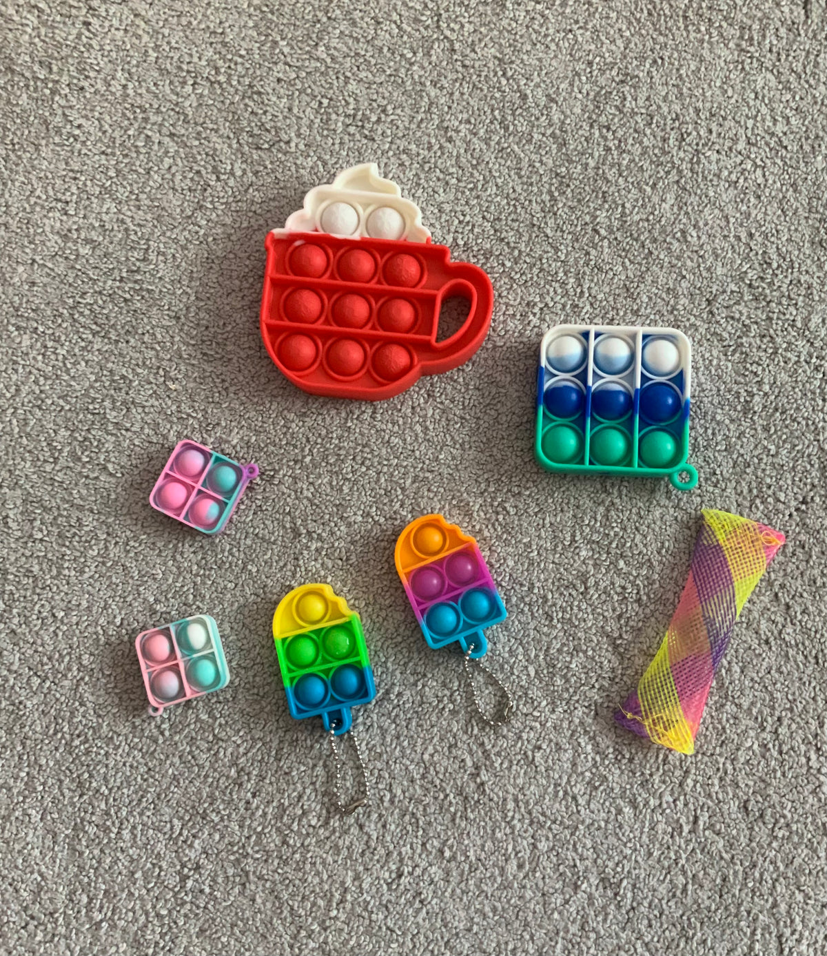 7 fidget toys Poppers and more