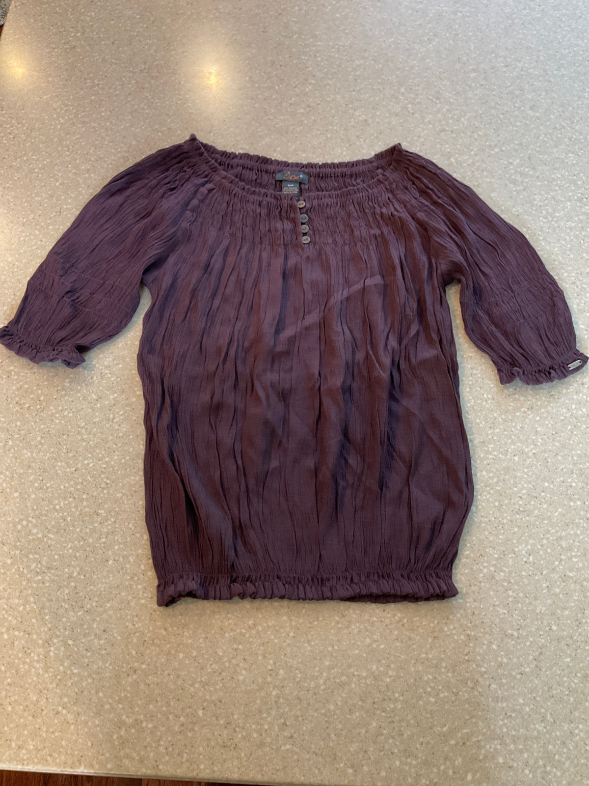 DEX BLOUSE PLUM/3/4 SLEEVE - size Women - S (4/6)