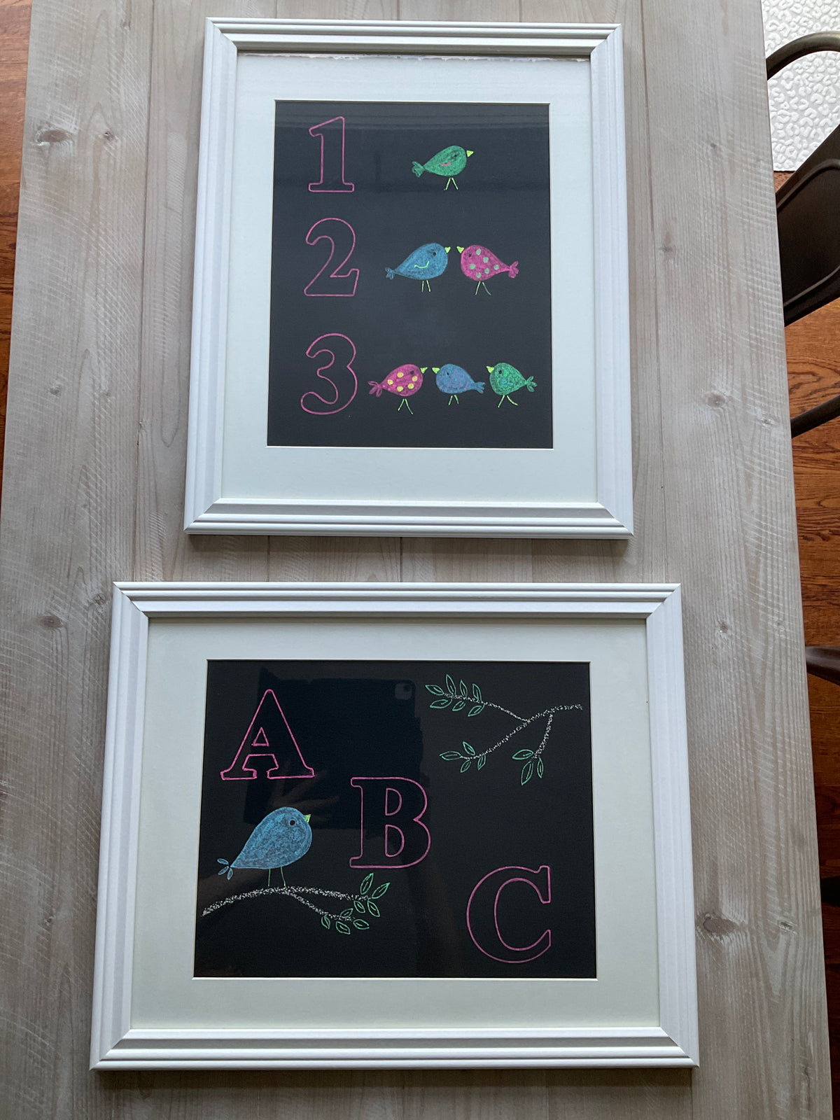 HAND PAINTED ART SET OF 2 - 16 X 20