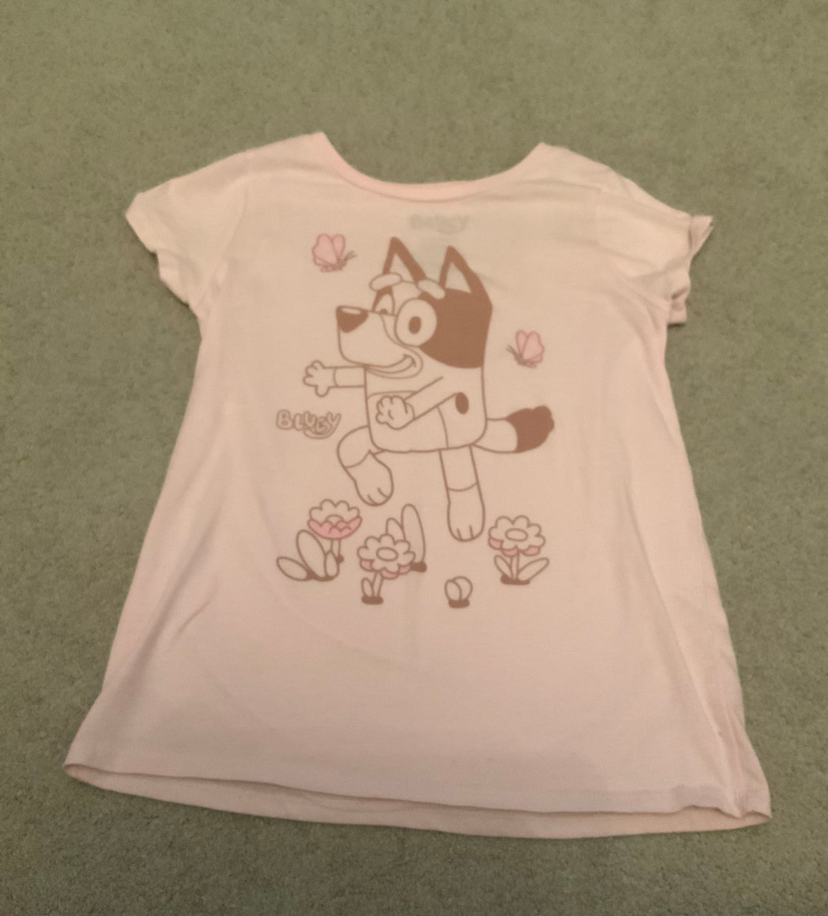 bluey pink t-shirt 10/12 - size Youth - 10 (L)