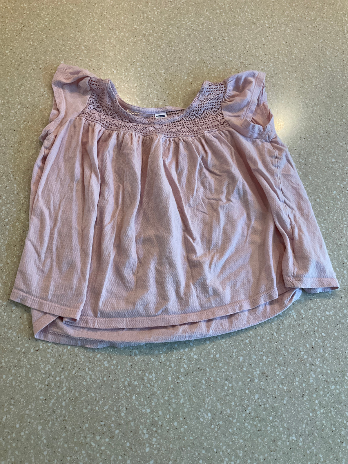 OLD NAVY TOP PINK W/KNIT - size Youth - 8 (M)