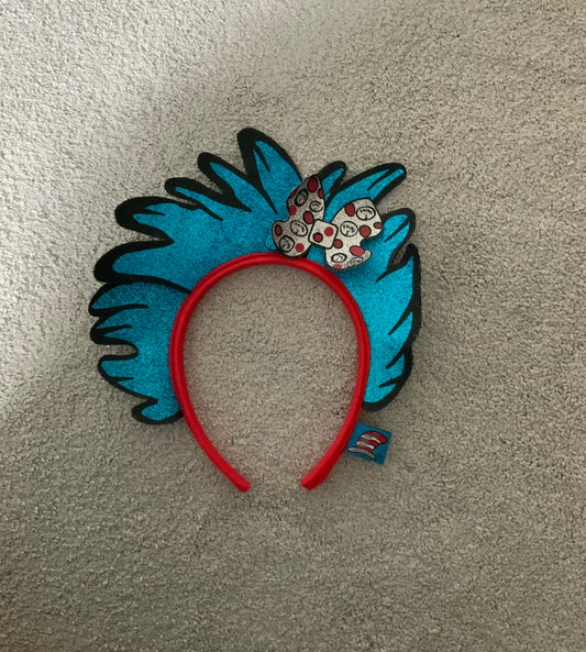 Cat & hat thing 1 Thing 2 headband