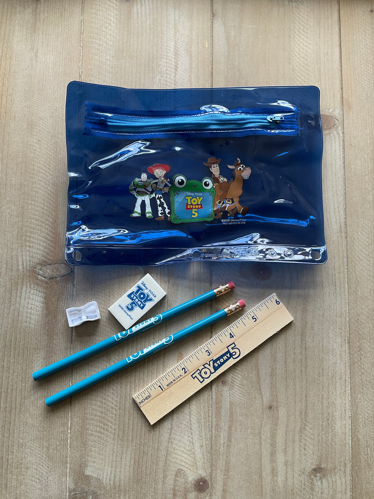 TOY STORY 5 PENCIL CASE NEW 2 PENCILS, ERASER,