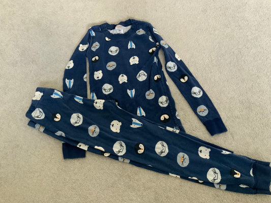 blue Hannah andersson penguin seal polar bear - size Youth - 8 (M)