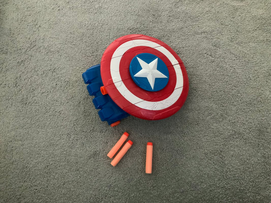 Captain America nerf Shield 3 bullets