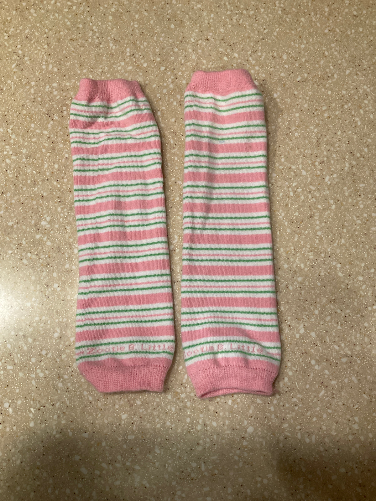 ZOOTIE LEG WARMERS PINK, GREEN & WHT