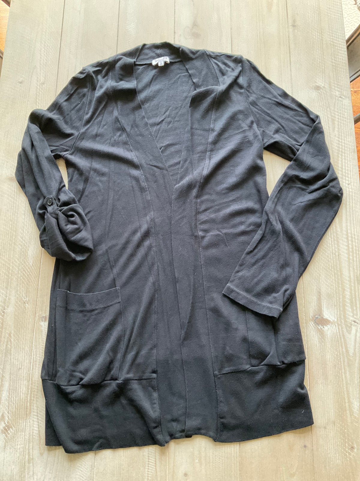 SPLENDID OPEN FRONT CARDIGAN - BLACK - size Women - M (8/10)