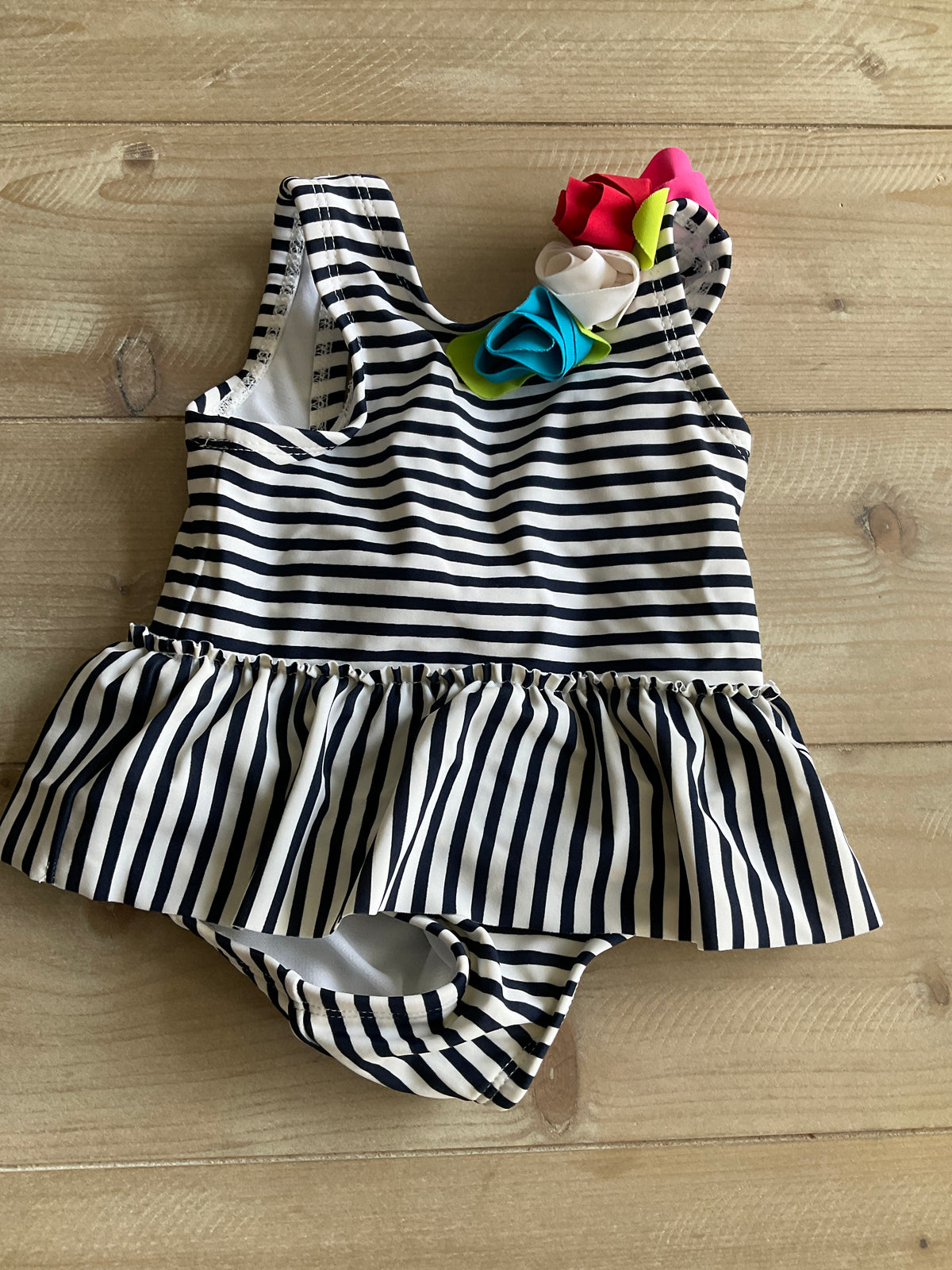 CIRCO SWIMSUIT STRIPES W/FLOWERS - size Month - 6-9 / 9M