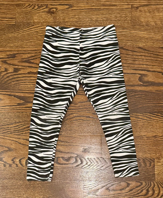 Zebra stripe legginga - size Youth - 6 (S)