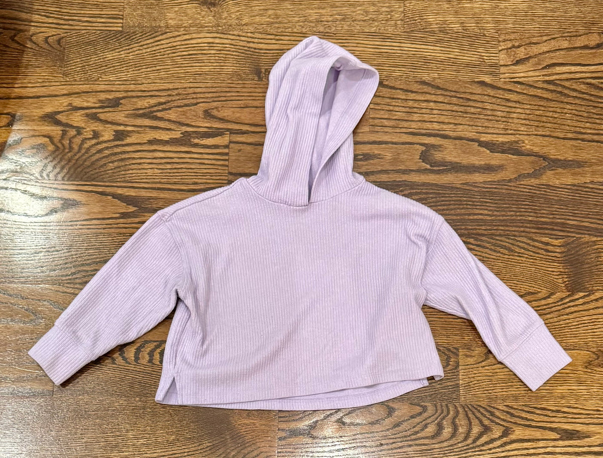 Old navy purple ribbed Hooded sweater - size Youth - 5 (XS)