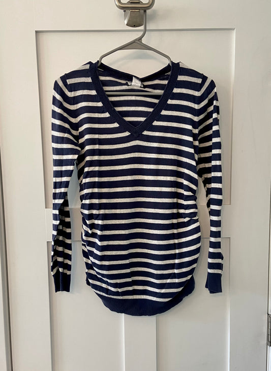 Motherhood Maternity S blue stripe sweater - size Women - S (4/6)