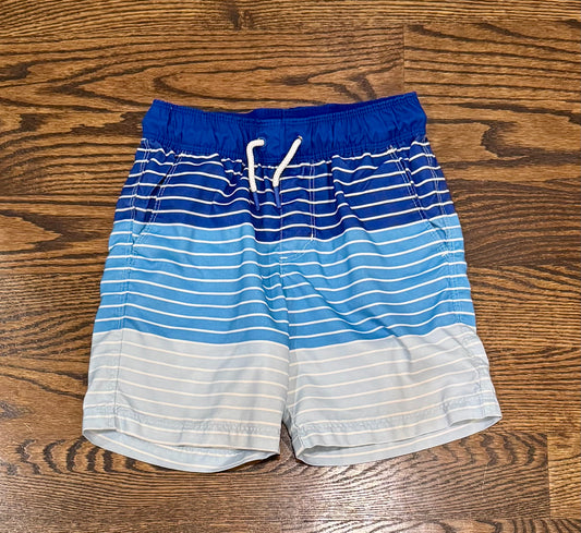 Cat&Jack M (8) blue stripe swim trunks - size Youth - 8 (M)