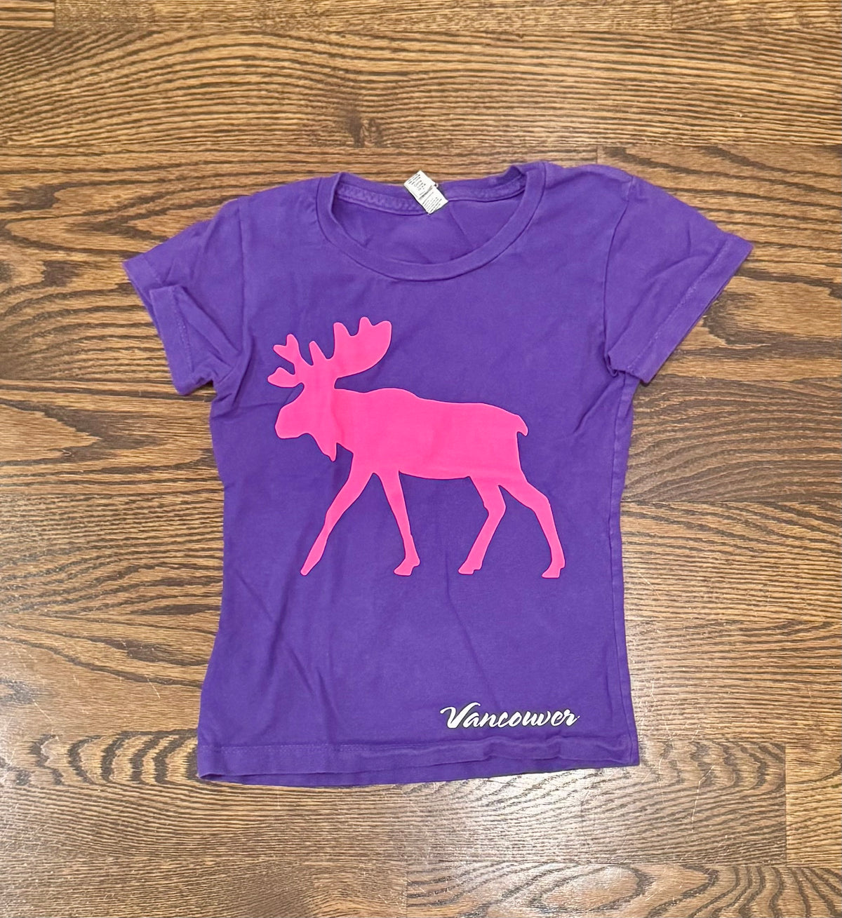Purple SS tshirt Moose Vancouver - size Youth - 5 (XS)