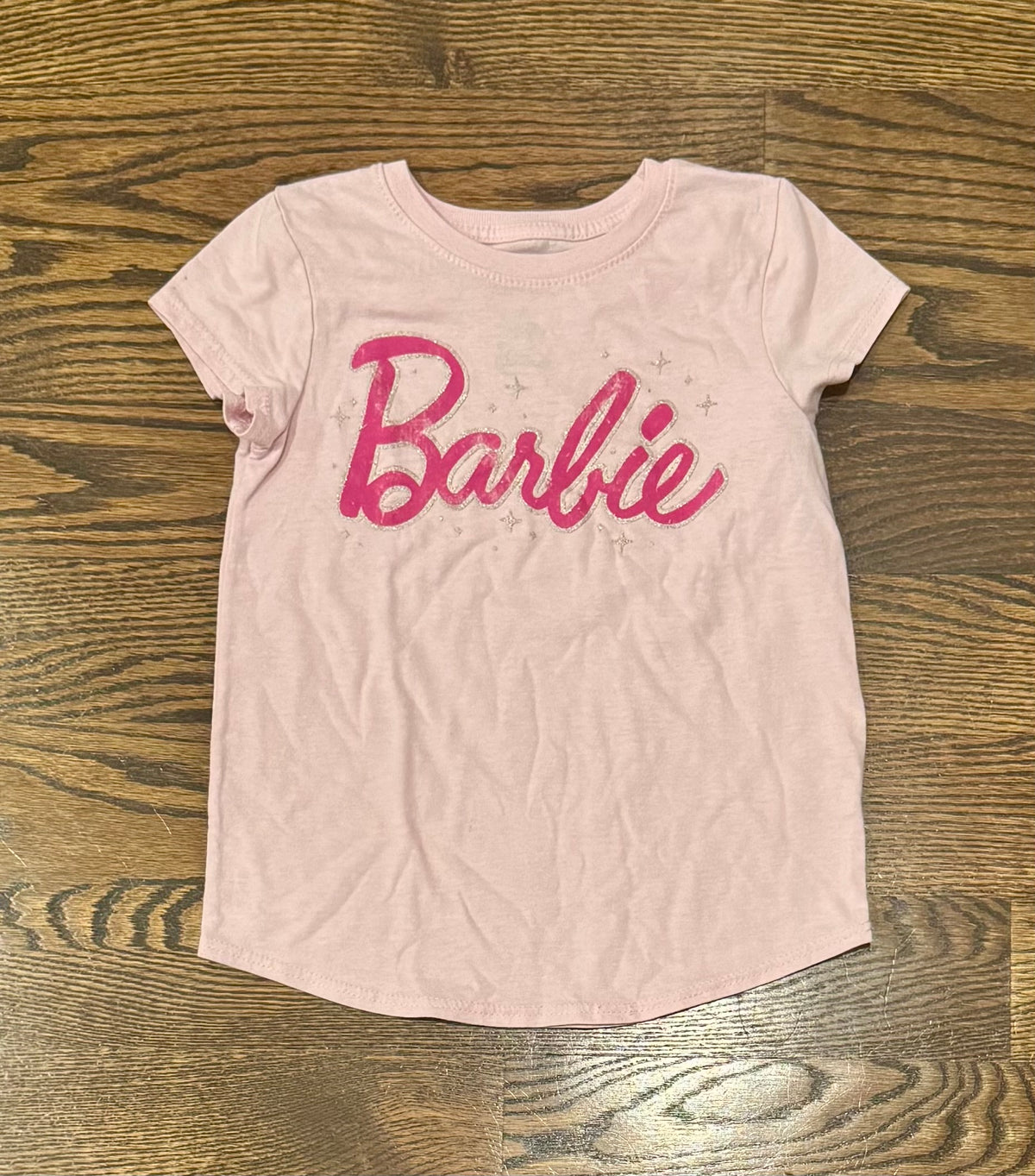 Jumping beans SS pink Barbie tshirt - size Youth - 6 (S)