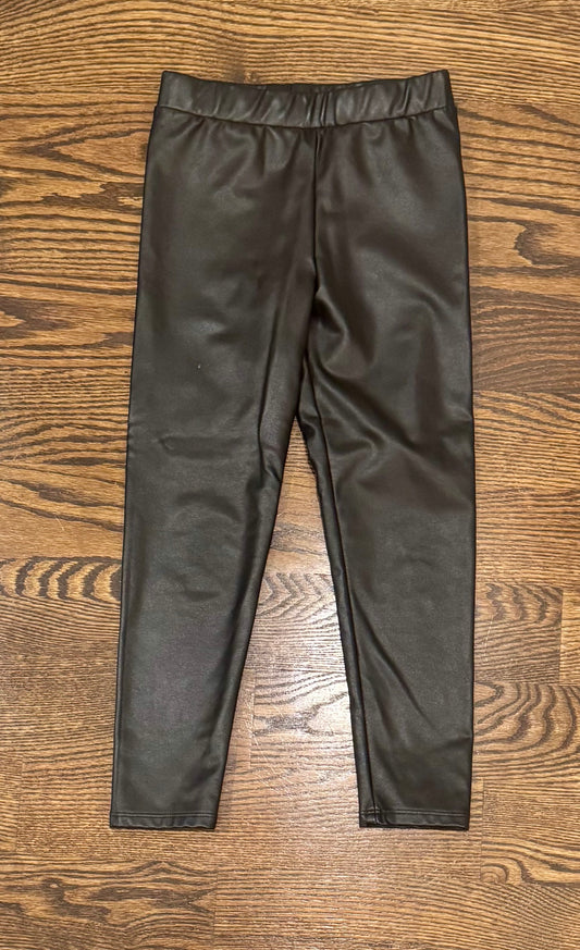 Gap black S 6/7 black Pleather leggings - size Youth - 6 (S)