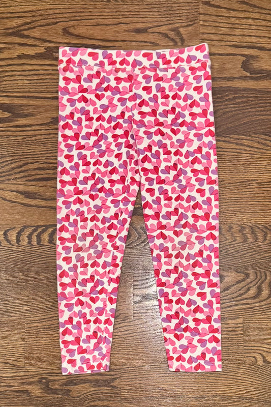 Gap S 6/7 heart leggings - size Youth - 6 (S)