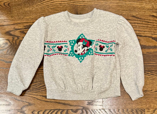 Disney 5T Minnie mouse Christmas sweatshirt - size Toddler - 5T