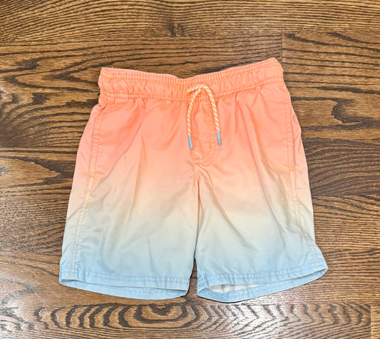 Cat&Jack M (8) Orange & blue swim trunks - size Youth - 8 (M)