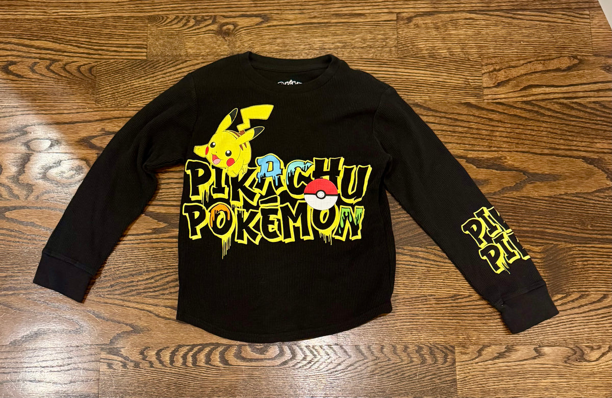 Pok�mon LS black waffle - size Youth - 7 (S)