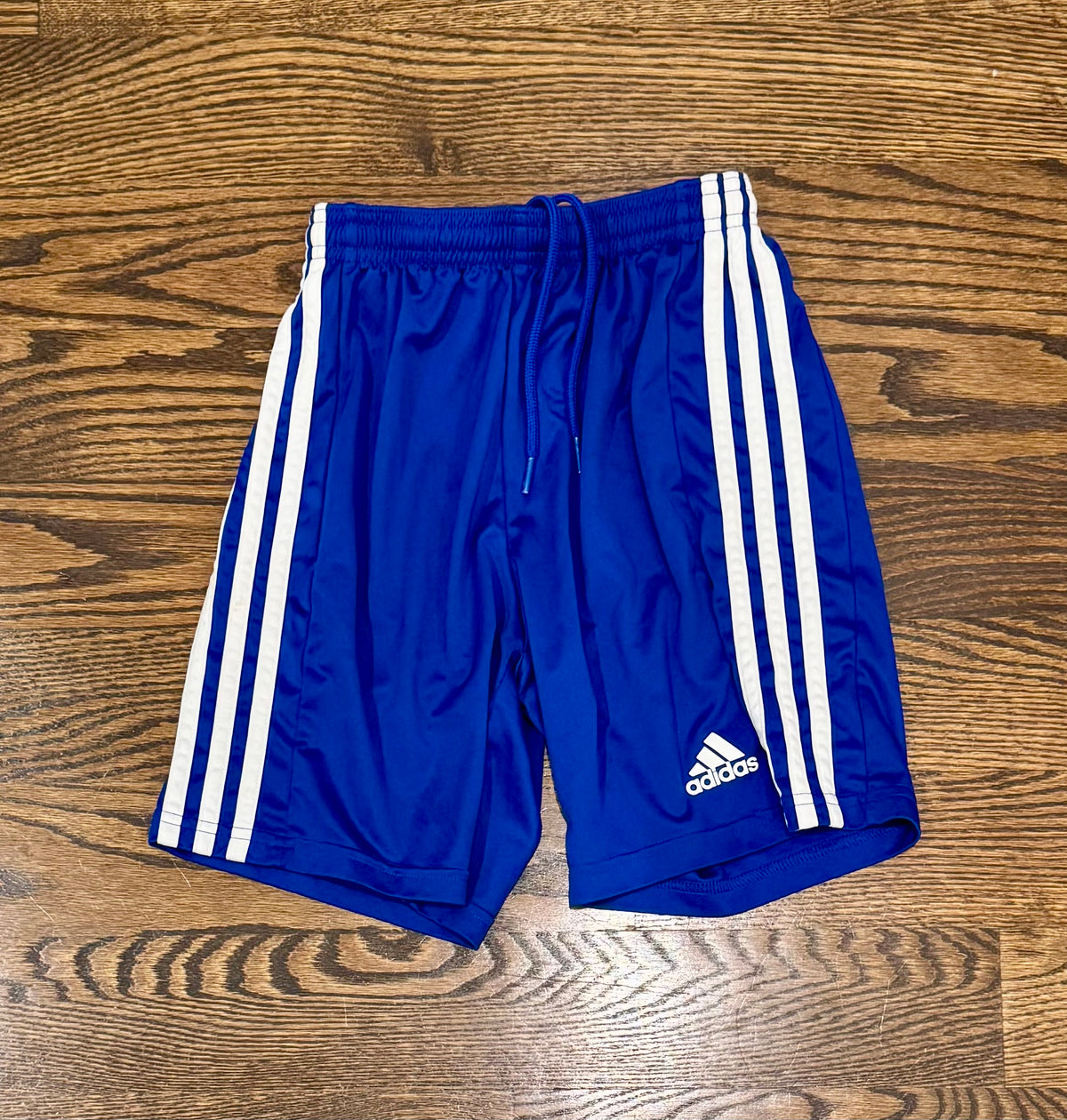 Blue adidas shorts - size Youth - 8 (M)